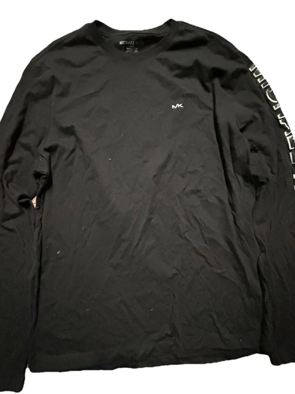 Men’s Michael Kors Black Long Sleeve T Shirt Size Large